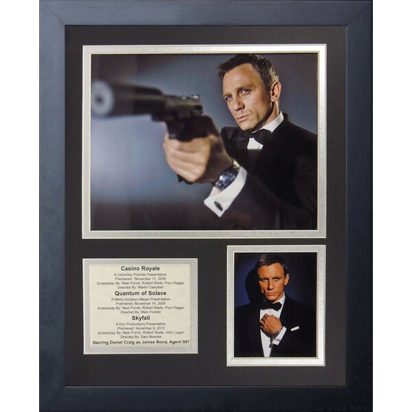 Legends Never Die James Bond Picture Frame Memorabilia | Wayfair