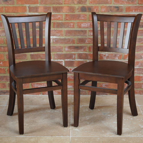 Keira Solid Wood Dining Chair Set Ophelia and Co. Colour: Dark Walnut