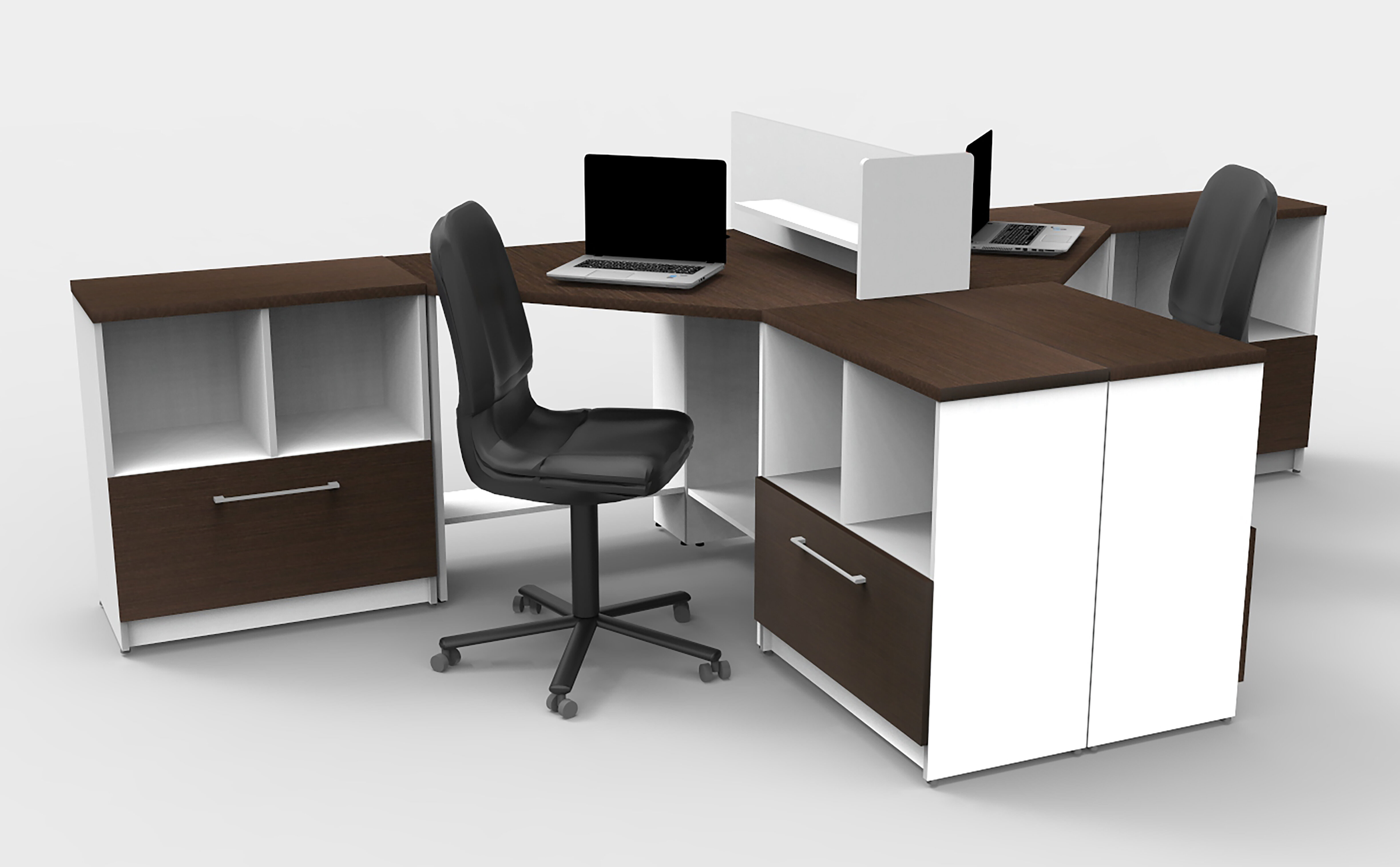 Latitude Run Odelina Office Corner Workstation With Partition