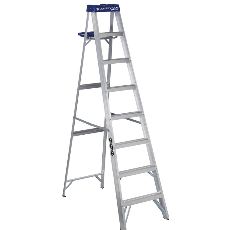 225Lbs Details about   Aluminum Step Ladder For Home Small Short People Louisville Ladder 4 Ft 