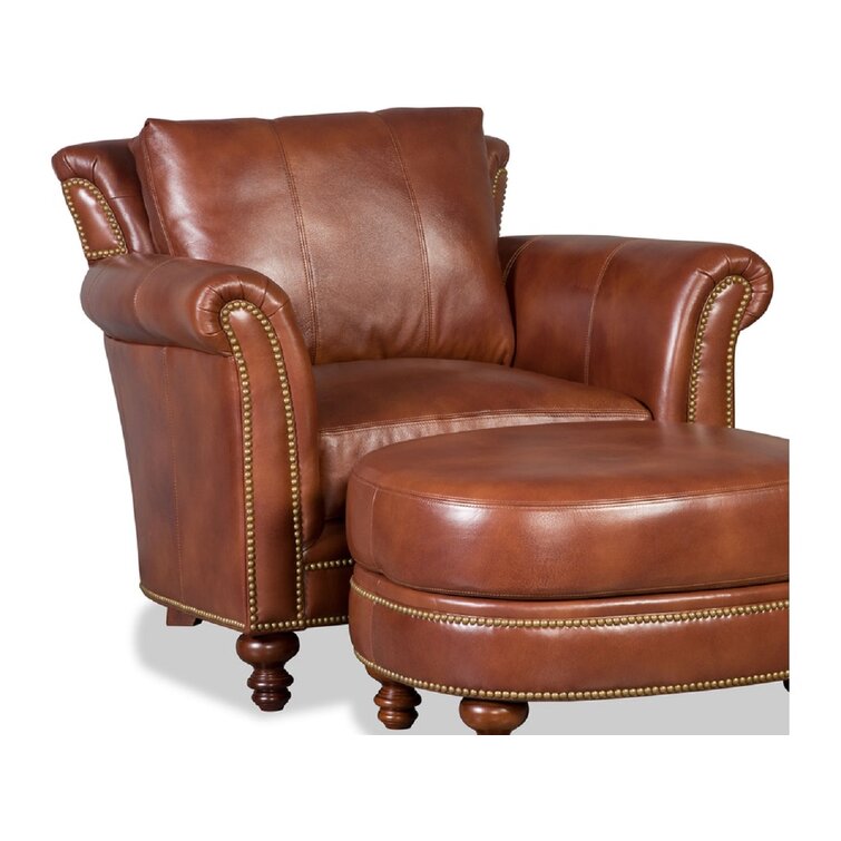 leather chair with nail heads