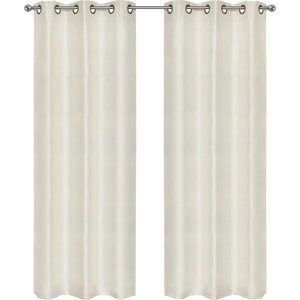 Alfort Solid Blackout Thermal Grommet Curtain Panels (Set of 2)