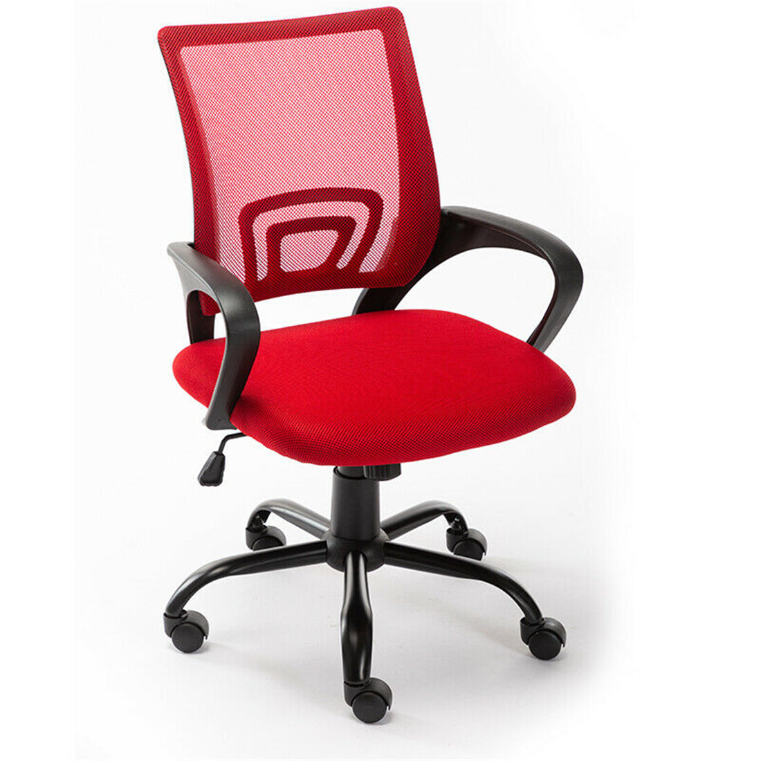 Office Chair Ergonomic Desk/ Computer/ Chair Mesh Computer Chair with Flip Up Arms Lumbar Support and Mid Back Black