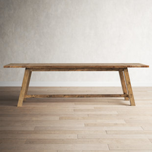 kay extendable solid wood dining table