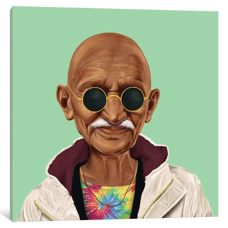 east urban home mahatma gandhi graphic art on wrapped canvas reviews wayfair mahatma gandhi graphic art on wrapped canvas