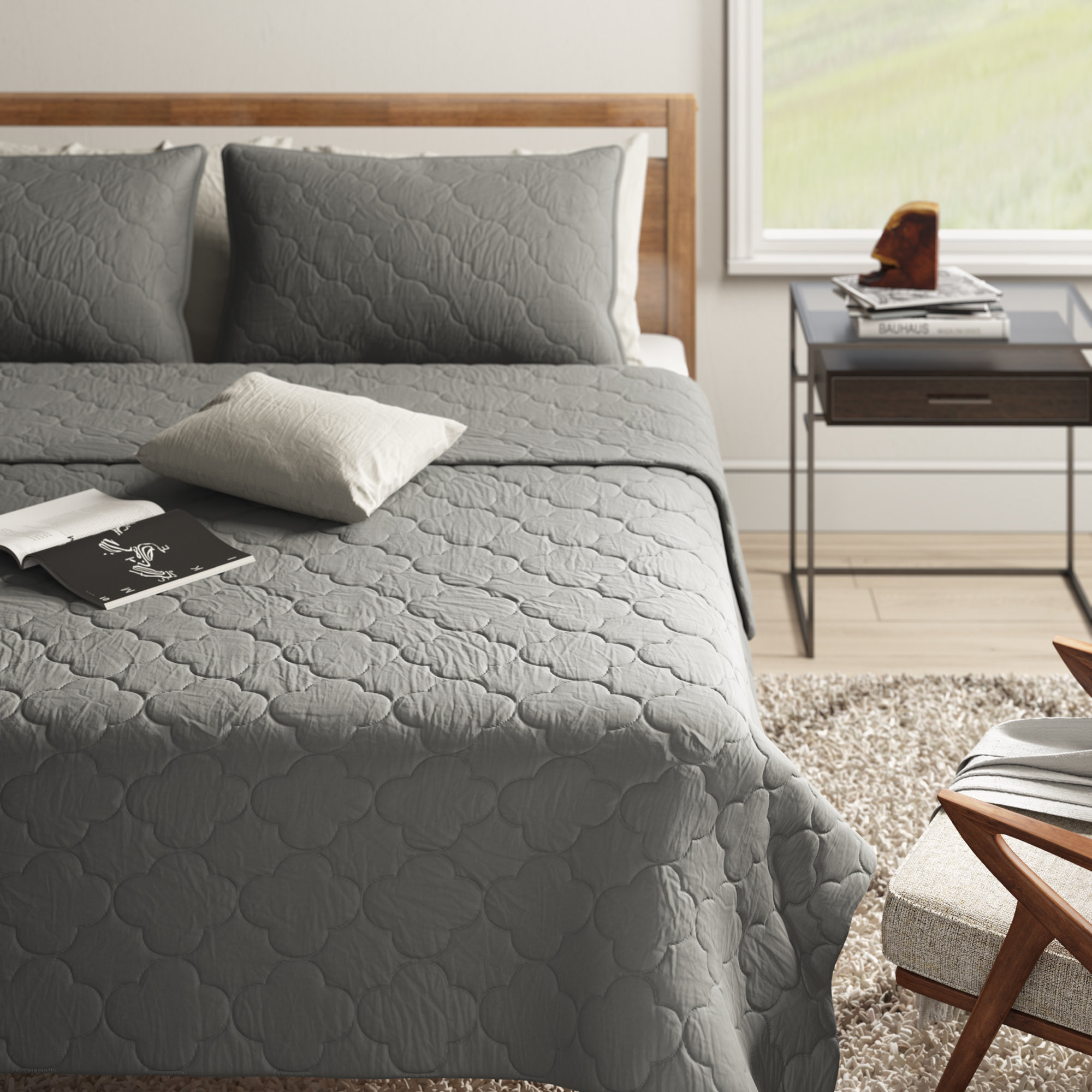 6-Piece Nova Floral Medallion Bedspread Coverlet Set with Fitted Sheet