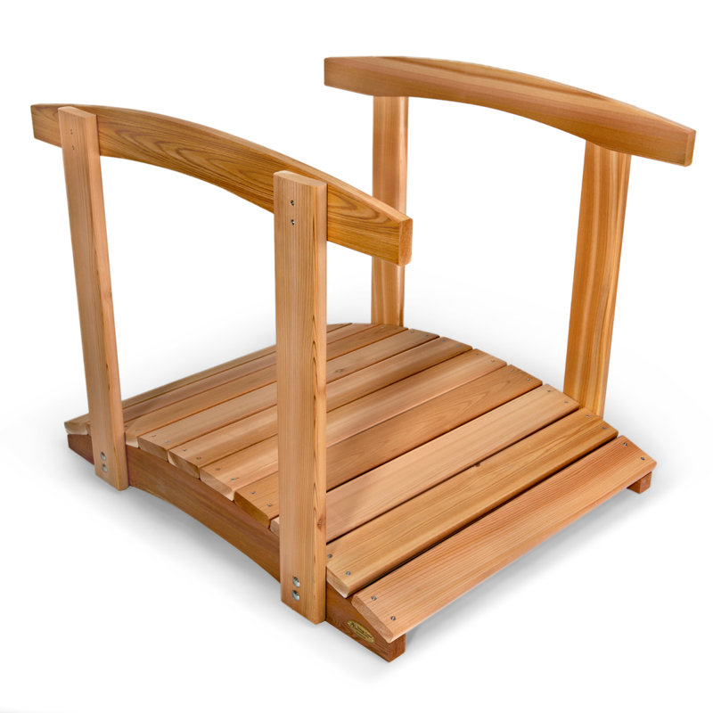 Western Red Cedar Garden Bridge
