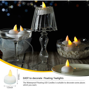 Waterproof LED Floating Tea Light Flameless Candle Wedding Party Home Decoration 