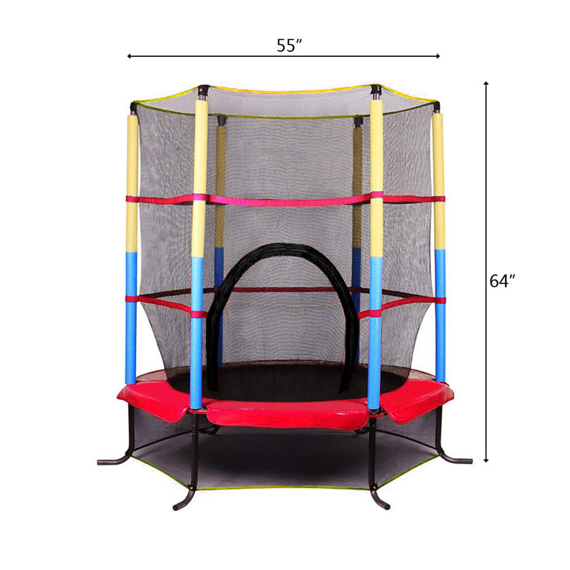 toddler trampoline with enclosure