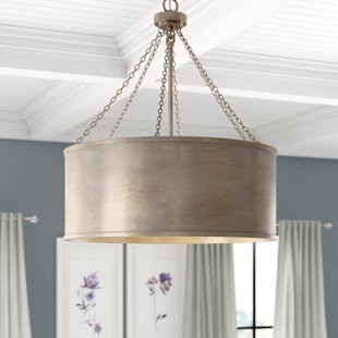 Modern Grey Silver Faux Silk 5 Tier Easy Fit Ceiling Light Lamp Shade Chandelier