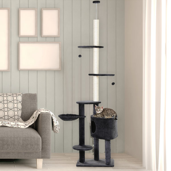 Tucker Murphy Pet Floor To Ceiling Cat Tree Cat Climbing Tree
