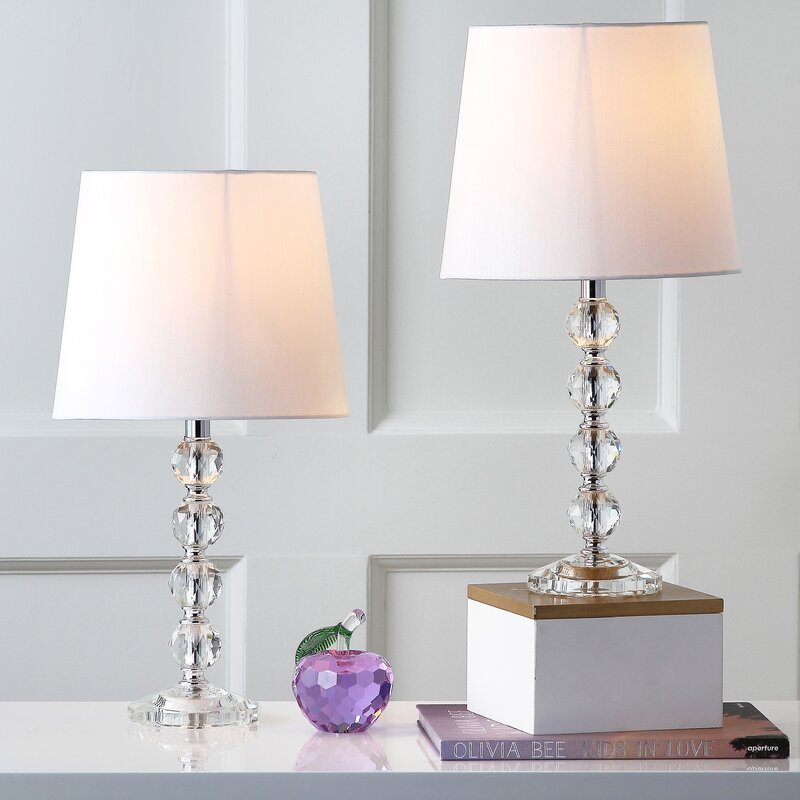 Clear/Glass Table Lamp Set 