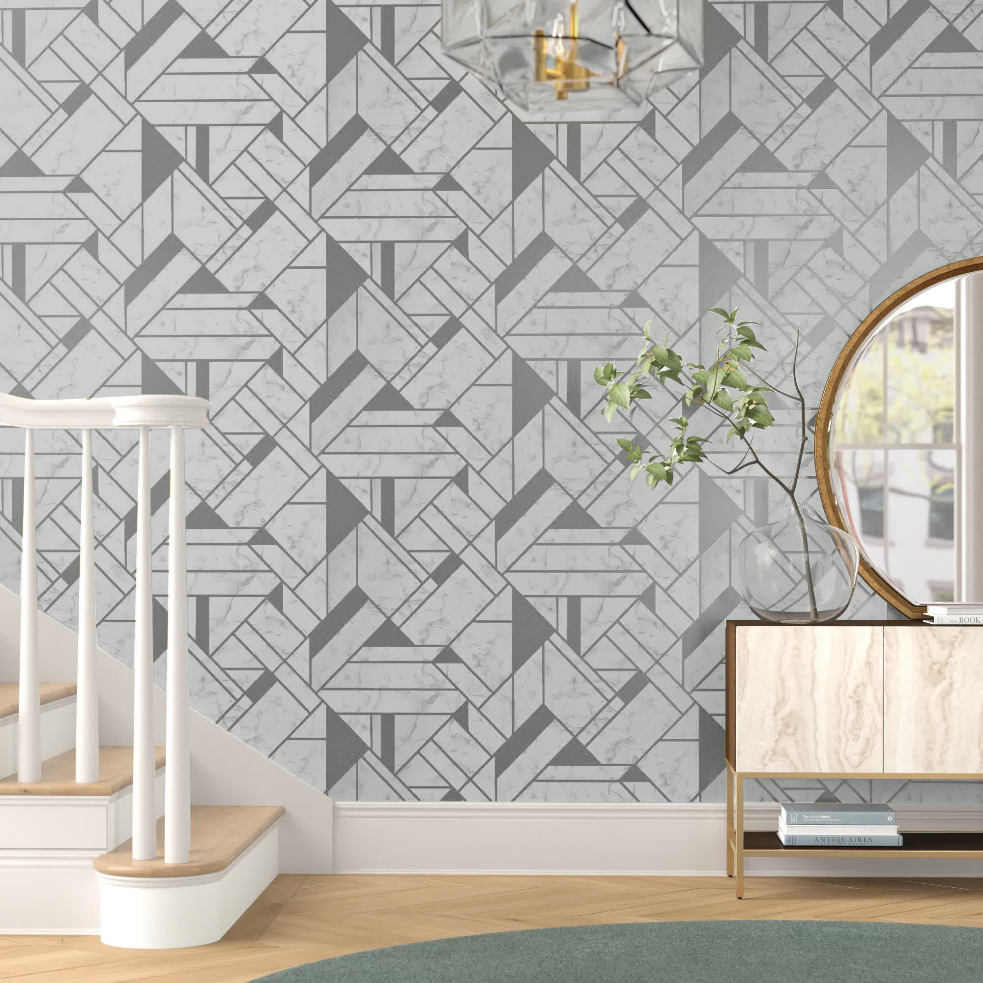 York Wall Diamond Geometric Retro Mid Century Modern Designer Wallpaper York Wall Diamond Geometric Retro Mid Century Modern Designer Wallpaper