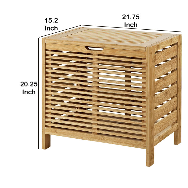 Bay Isle Home Bamboo Slated Laundry Hamper Wayfair