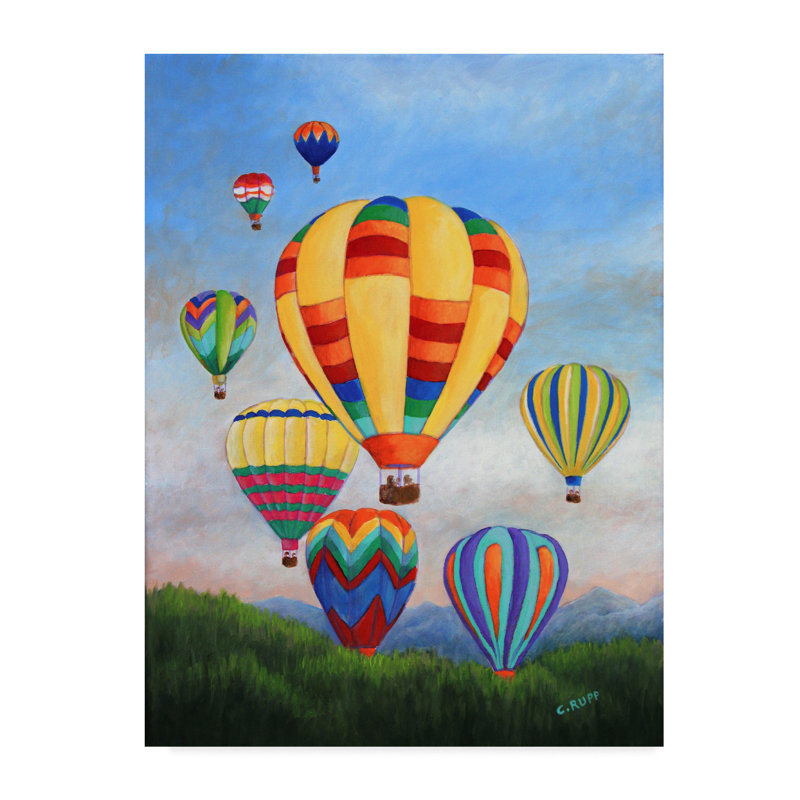 Winston Porter Sunrise Balloons Acrylic Painting Print On