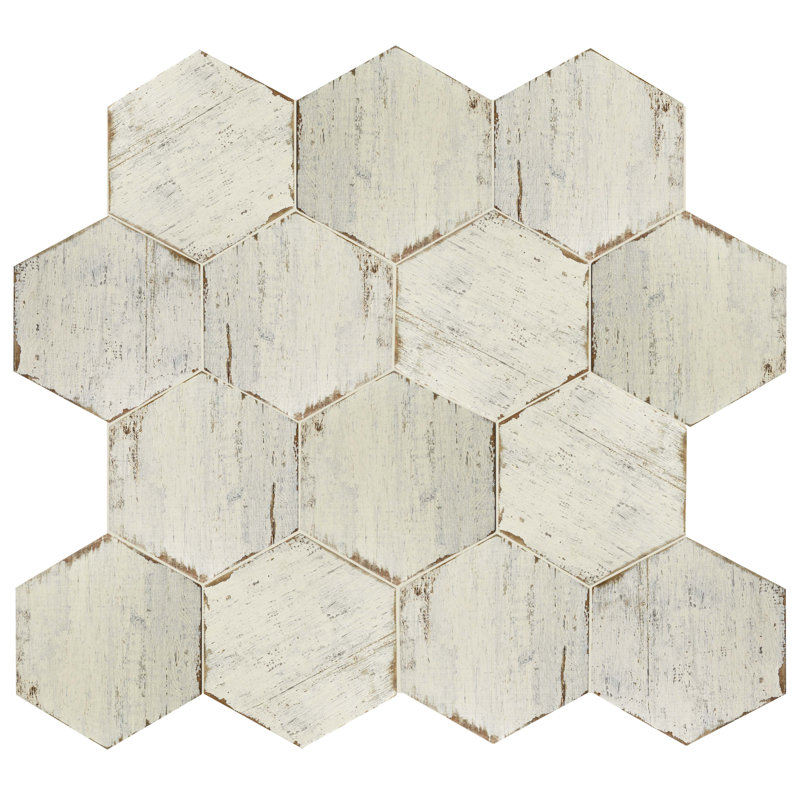Elitetile Rama 14 X 16 Porcelain Honeycomb Mosaic Wall Floor Porcelain Honeycomb Mosaic Wall Floor