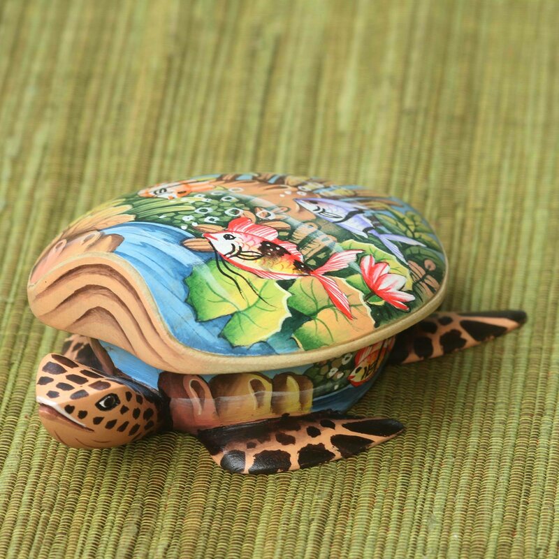 Breakwater Bay Sea Turtle Jewelry Box 