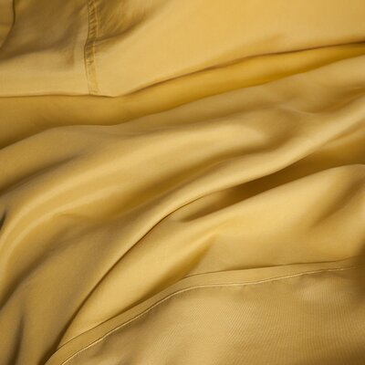 Matte Silk Duvet Cover Elle Alix Color Gold Size California King