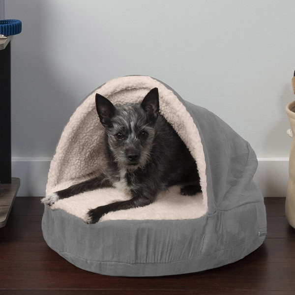 hooded pet bed large