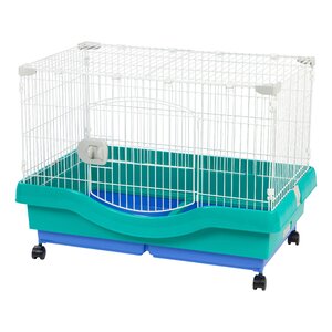Mobile Wire Animal Cage with Casters