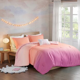 pink and purple ombre comforter