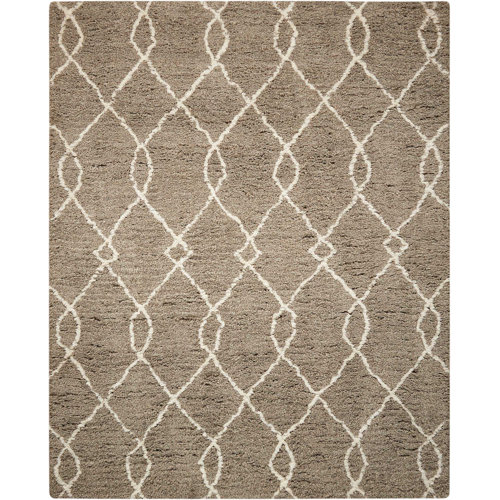 Foundstone Anthem Geometric Hand Tufted Light Gray Area Rug Reviews Wayfair