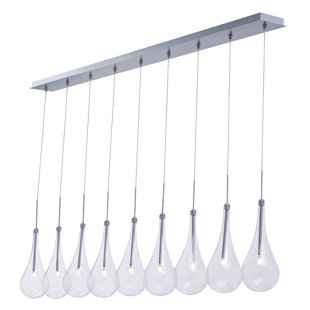 Ezra 9 - Light Kitchen Island Teardrop Pendant