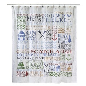 Lake Words Shower Curtain