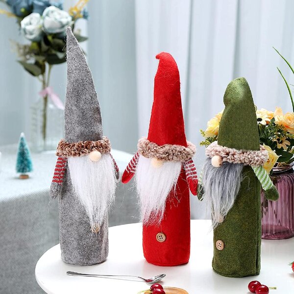 Christmas Santa Wine Bottle Cover Bag Dress Xmas Holiday Home Decorations Gifts 