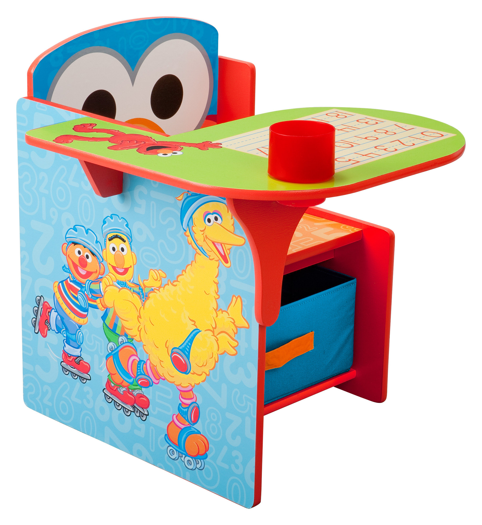 Kids Desk Chairs Sesame Street Kids Desk Chair With Storage Compartment And Cup Holder