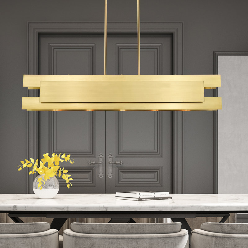 Orren Ellis Emmalynn 5 Light Kitchen Island Linear Pendant Wayfair