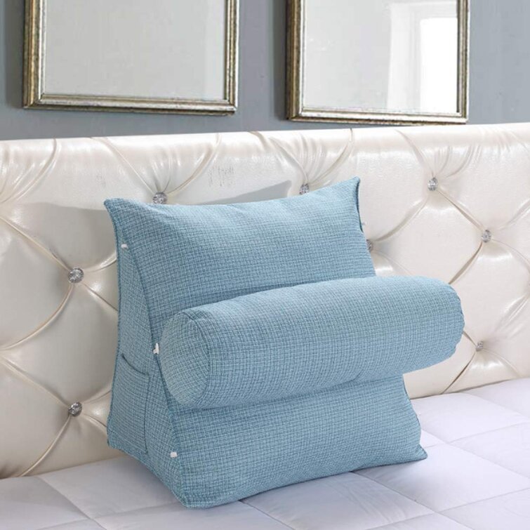 45CM 18'' Wedge Back Pillow Rest Sleep Neck Home Sofa Bed Lumbar Office Cushion
