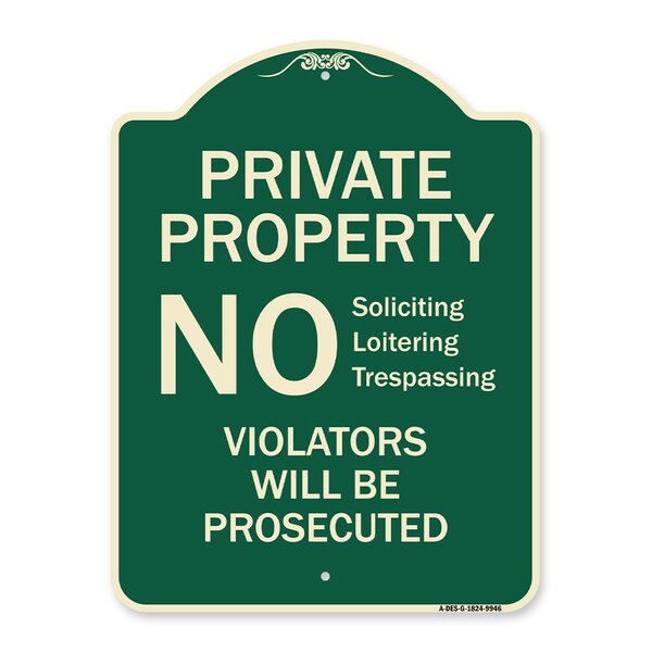 Details about   No Loitering Violators Will Be Prosecuted Sign 