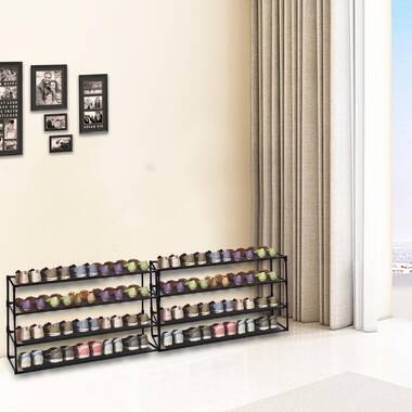 10 Tier 27 Pairs Shoe Rack Tower Cabinet with Cover Organizer Storage Shelf US 