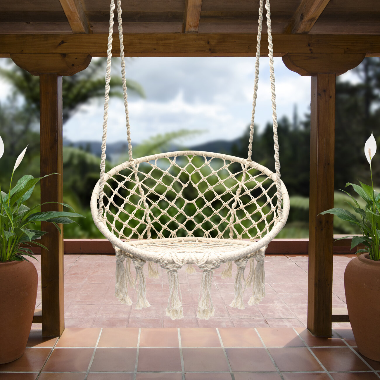cottle hanging rope swing chair