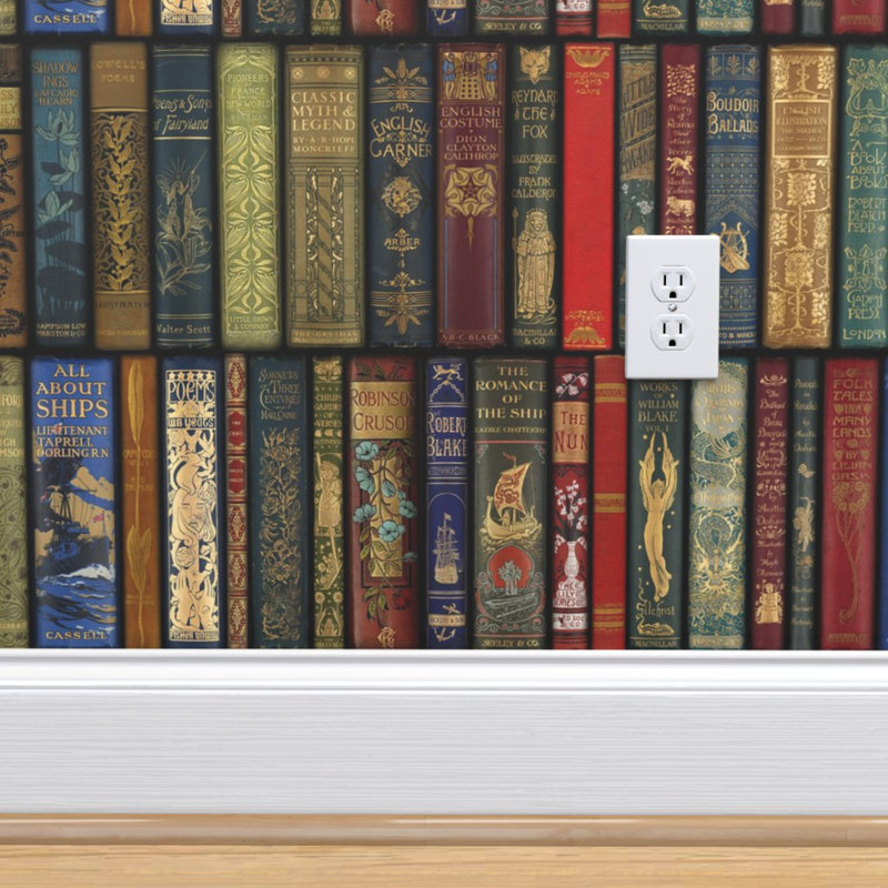 Ebern Designs Mukherjee Library Books 27 L X 24 W Wallpaper