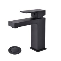 Rv Lavatory Faucet with Deck Plate & Supply Lines ARCORA Black Waterfall Bathroom Faucet Single Handle Faucet for Bathroom Sink 1 Hole or 3 Hole 