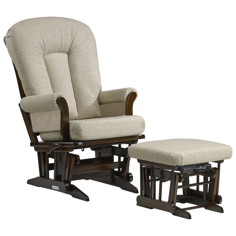 dutailier sleigh glider and ottoman set