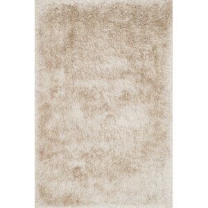 Orian Shag Hand-Tufted Beige Area Rug