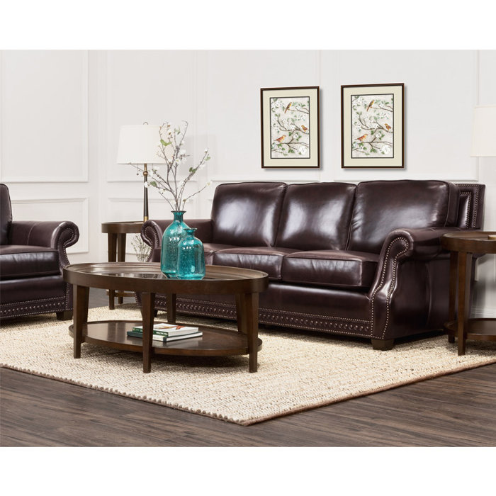 Trent Austin Design Diana Leather Sofa Wayfair Ca