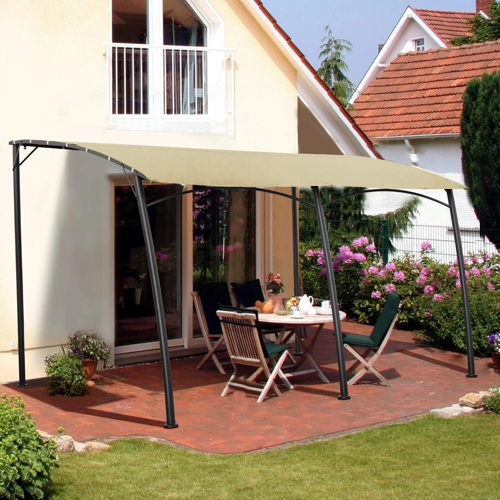 Details about   AECOJOY 10' x 13' Outdoor Patio Gazebo 2-Tier Metal Roof Pavilion Canopy Tent 