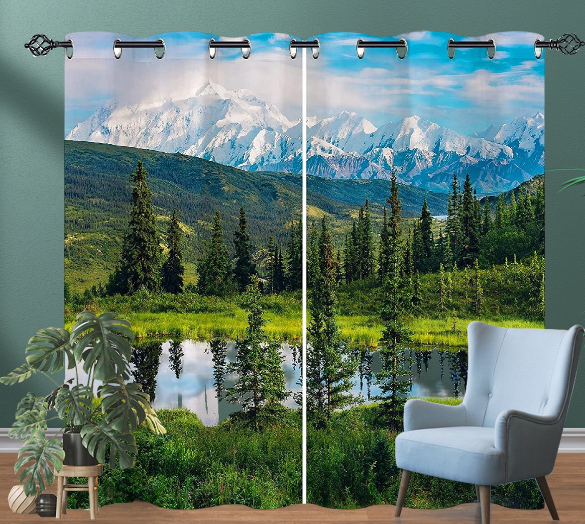 Millwood Pines Cadott Polyester SemiSheer Sliding Panel Pair Wayfair