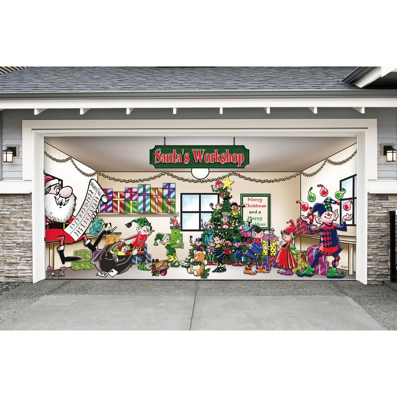 Creatice Garage Door Murals Canada Christmas for Large Space