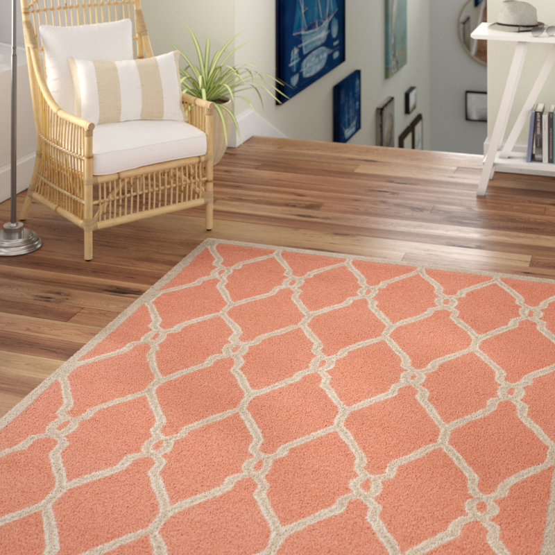 Beachcrest Home Hagley Hand Tufted Wool Coral Area Rug Reviews Wayfair