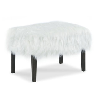 White Furry Footstool Wayfair White Furry Footstool Wayfair