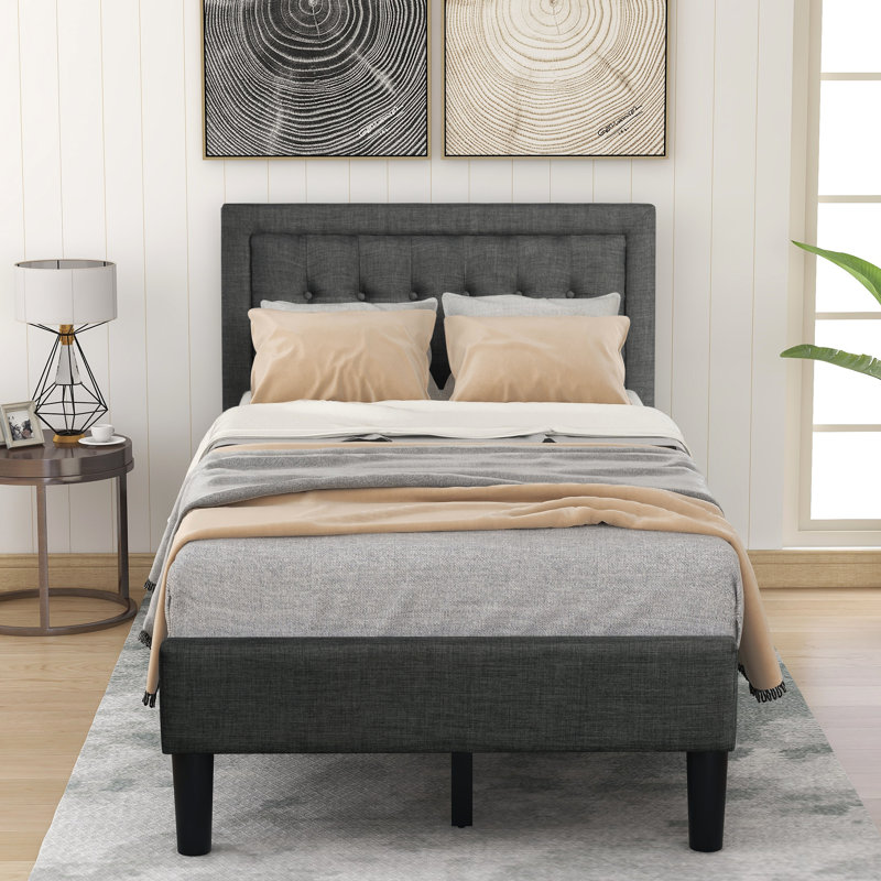 Red Barrel Studio Abdulhaq Tufted Low Profile Platform Bed Wayfair