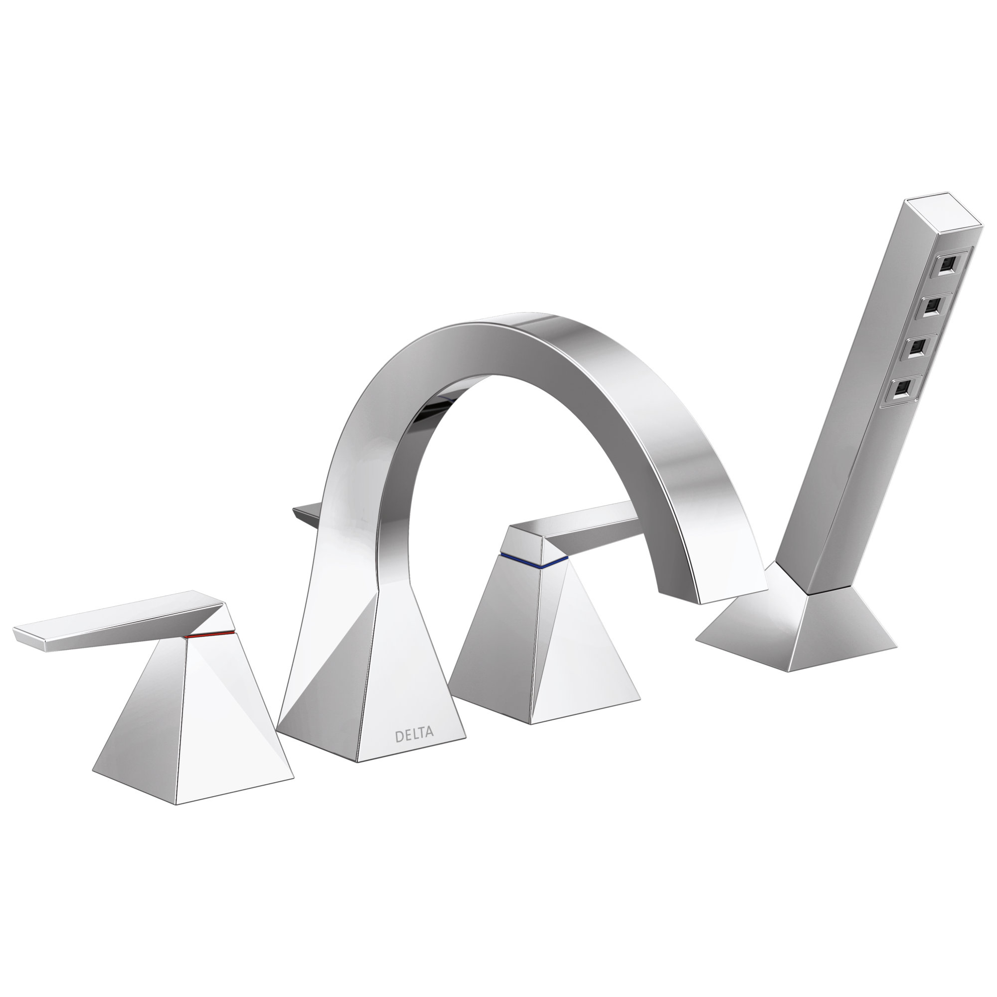 Delta Trillian Double Handle Deck Mounted Roman Tub Faucet Trim with