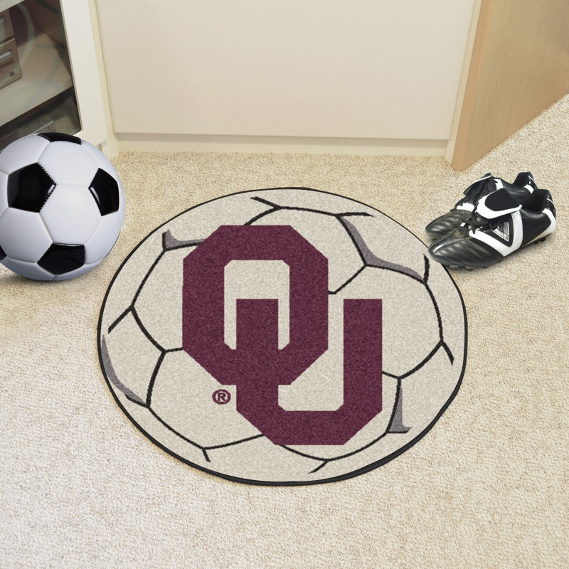 Fanmats Ncaa University Of Oklahoma Soccer Ball 27 In X 27 In Non Slip Indoor Only Door Mat Wayfair