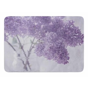 Lilacs by Suzanne Hartford Memory Foam Bath Mat