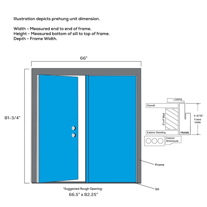 Primed Steel Prehung Entry Door